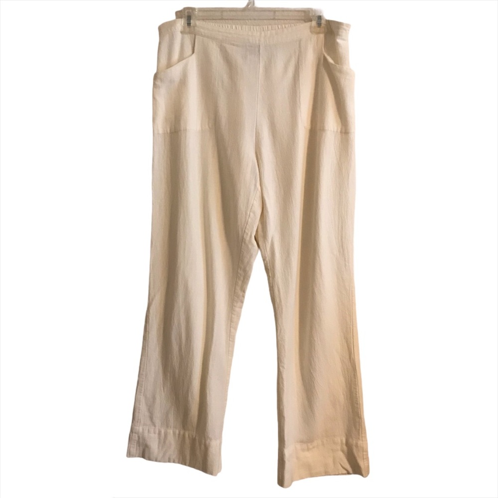 Soft Surroundings Textured Cotton Pull On Pants
